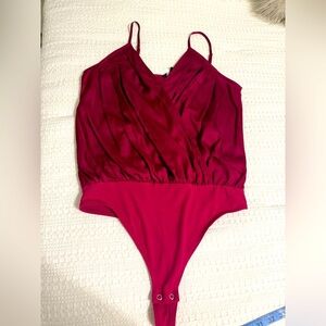Express Fuchsia Sleeveless Bodysuit